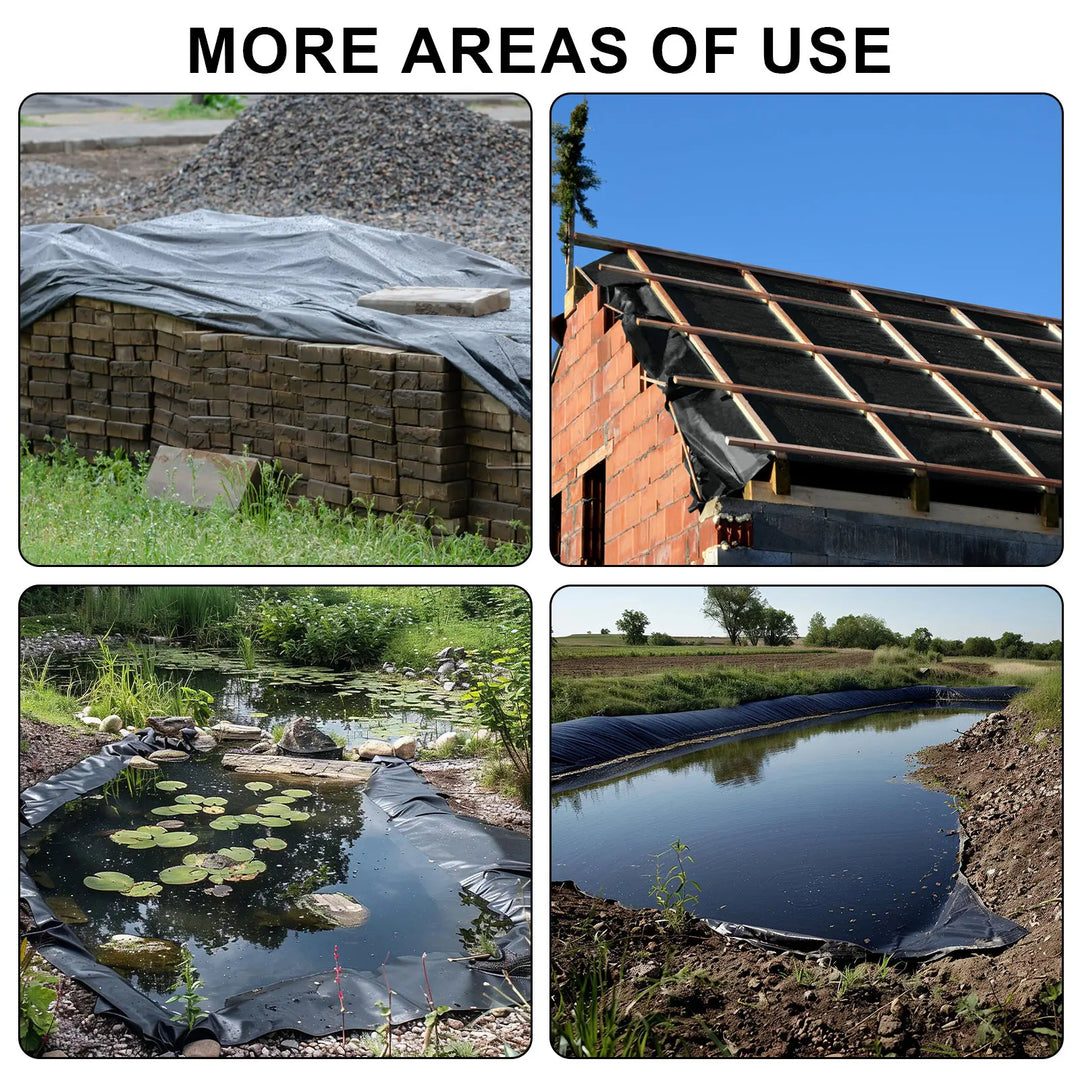 HDPE Pond Liners 20 Mil UV Resistant Easy Cutting, Pond Liner for Natural Looking Ponds, Waterfall, Koi Pondsand Water Garden