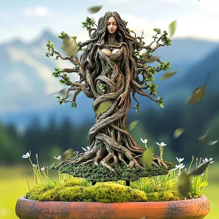 Garden Statues, Tree Elf Yard Sign Acrylic Ground Insert Waterproof Outdoor Decor