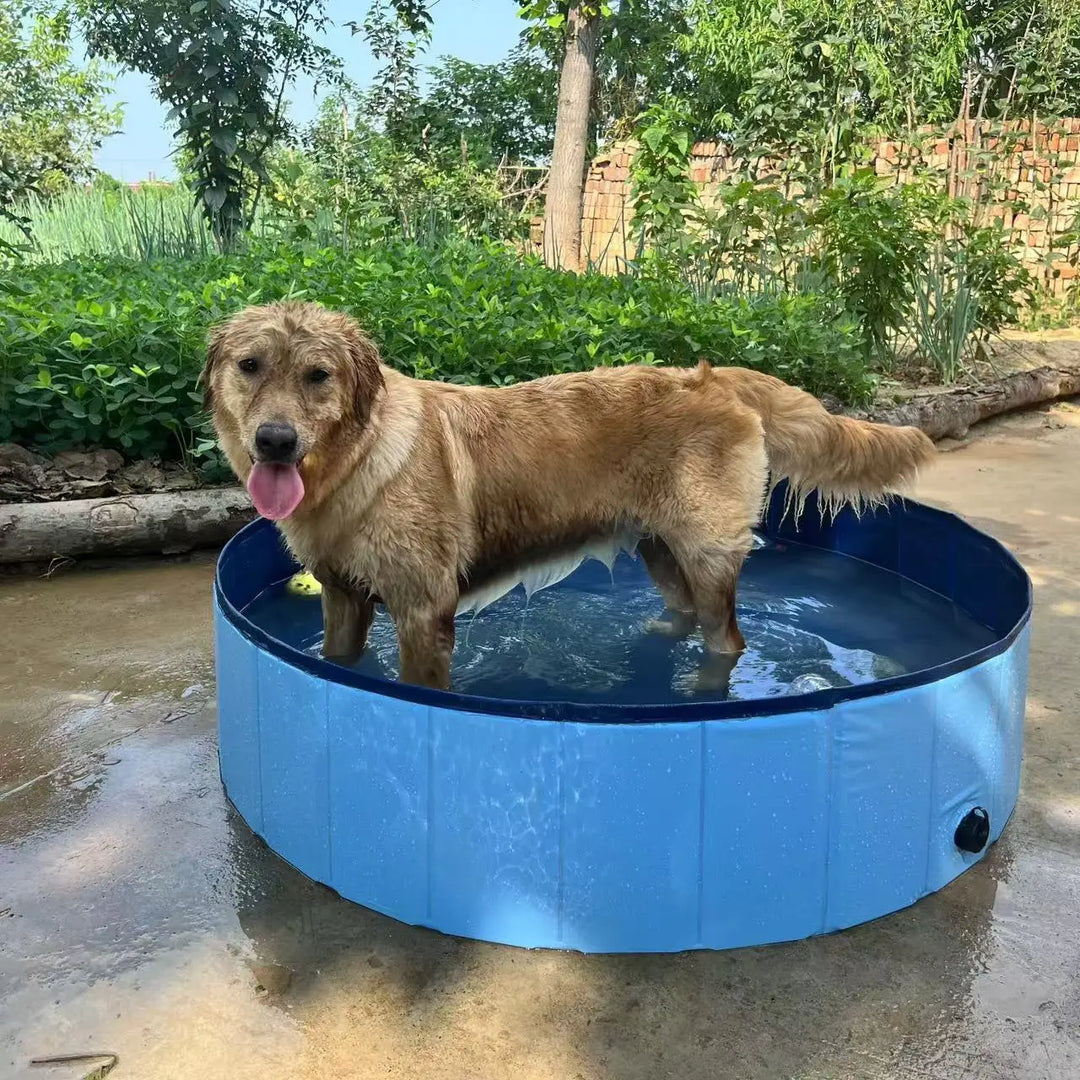 Foldable Pet Bathing Pool Dog Swimming Cat Sand Play Bath Tub Non-Inflatable Paddling Pool