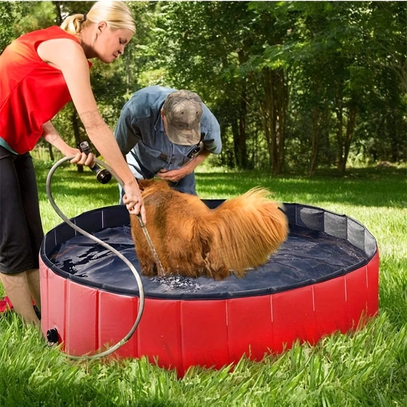 Foldable Pet Bathing Pool Dog Swimming Cat Sand Play Bath Tub Non-Inflatable Paddling Pool