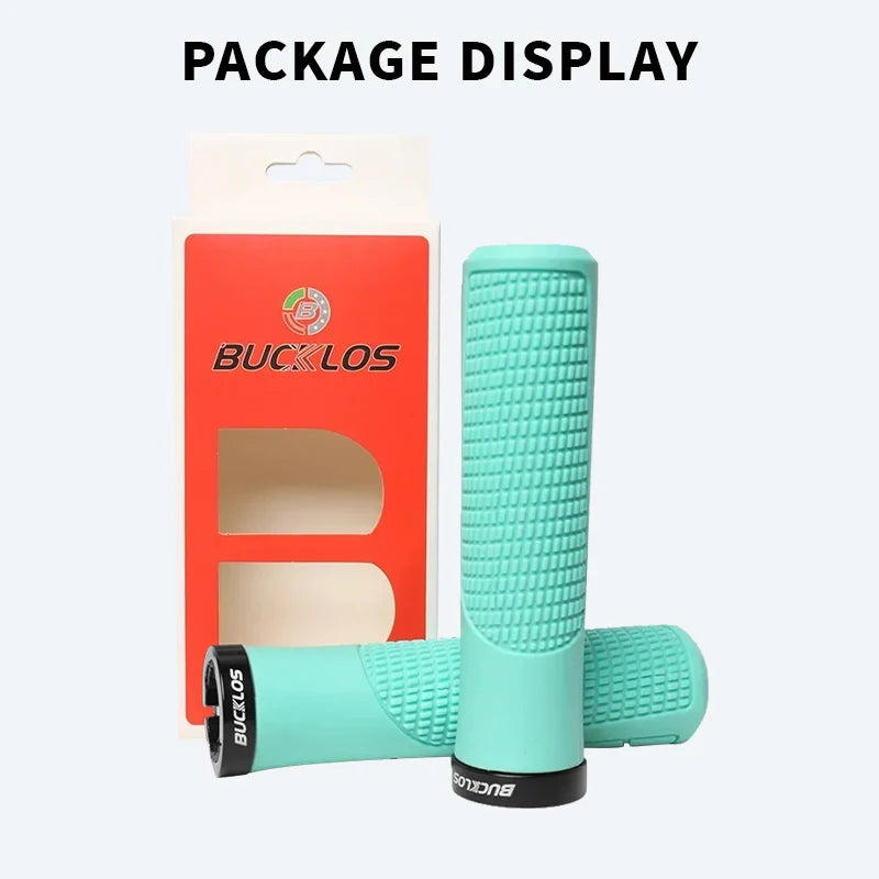 BUCKLOS Bicycle Handlebar Grip Ergonomic Lock on Bike Handle Cover Shock-absorbing Cycling Handles Bar Soft Mtb Grips