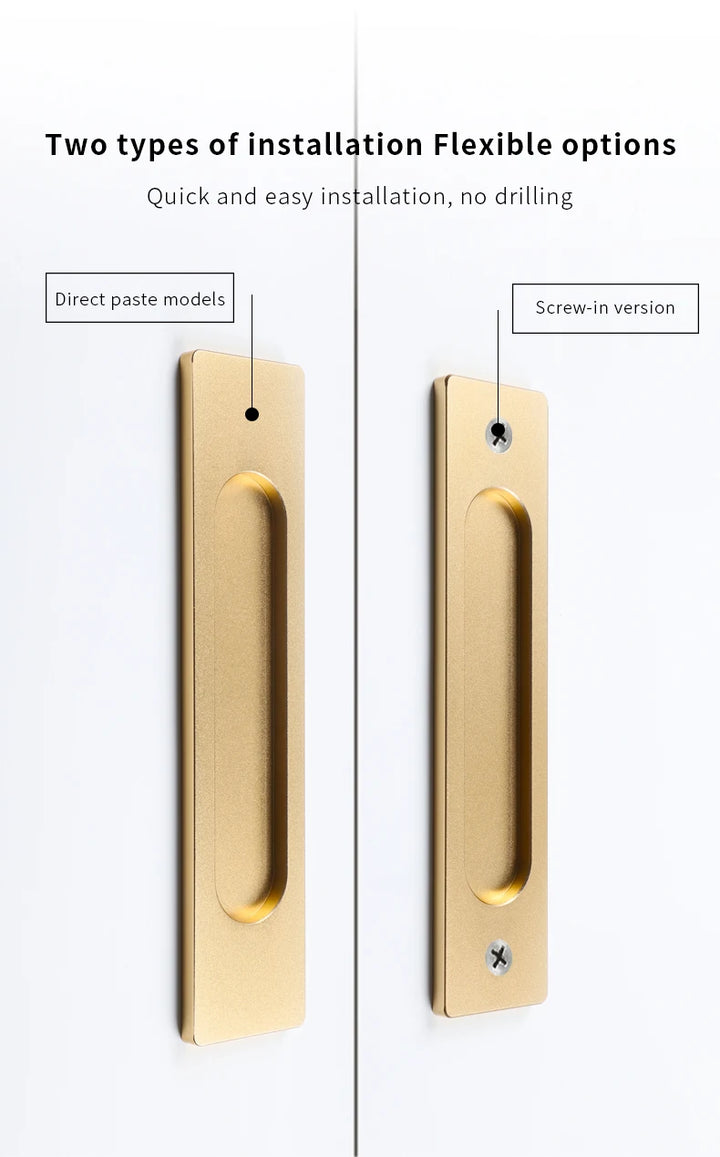 BON Paste sliding door handle kitchen door barn door aluminum door glass sliding door without punching sliding door fastener