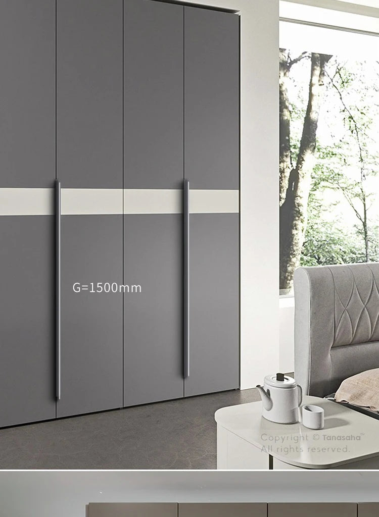 Hidden Cabinet Pulls Drawer Knobs Bedroom Door Handles Aluminum Alloy Kitchen Cupboard Door Pulls Furniture Handle Hardware