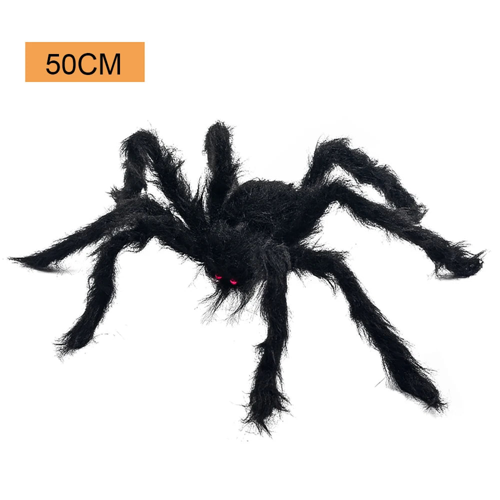 Large Black Spider for Halloween, giant spider decoration, professional accessories, for outdoor yard, scary decoration