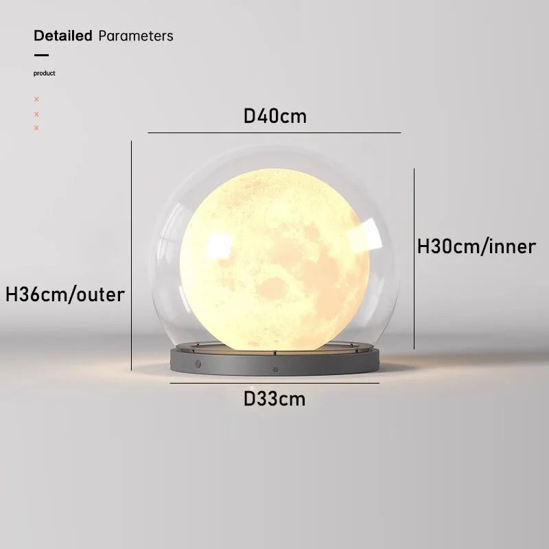 Creative Moon Pillar Lights Outdoor Waterproof LED Round Landscape  Garden, Courtyard Villa Lighting Fixture