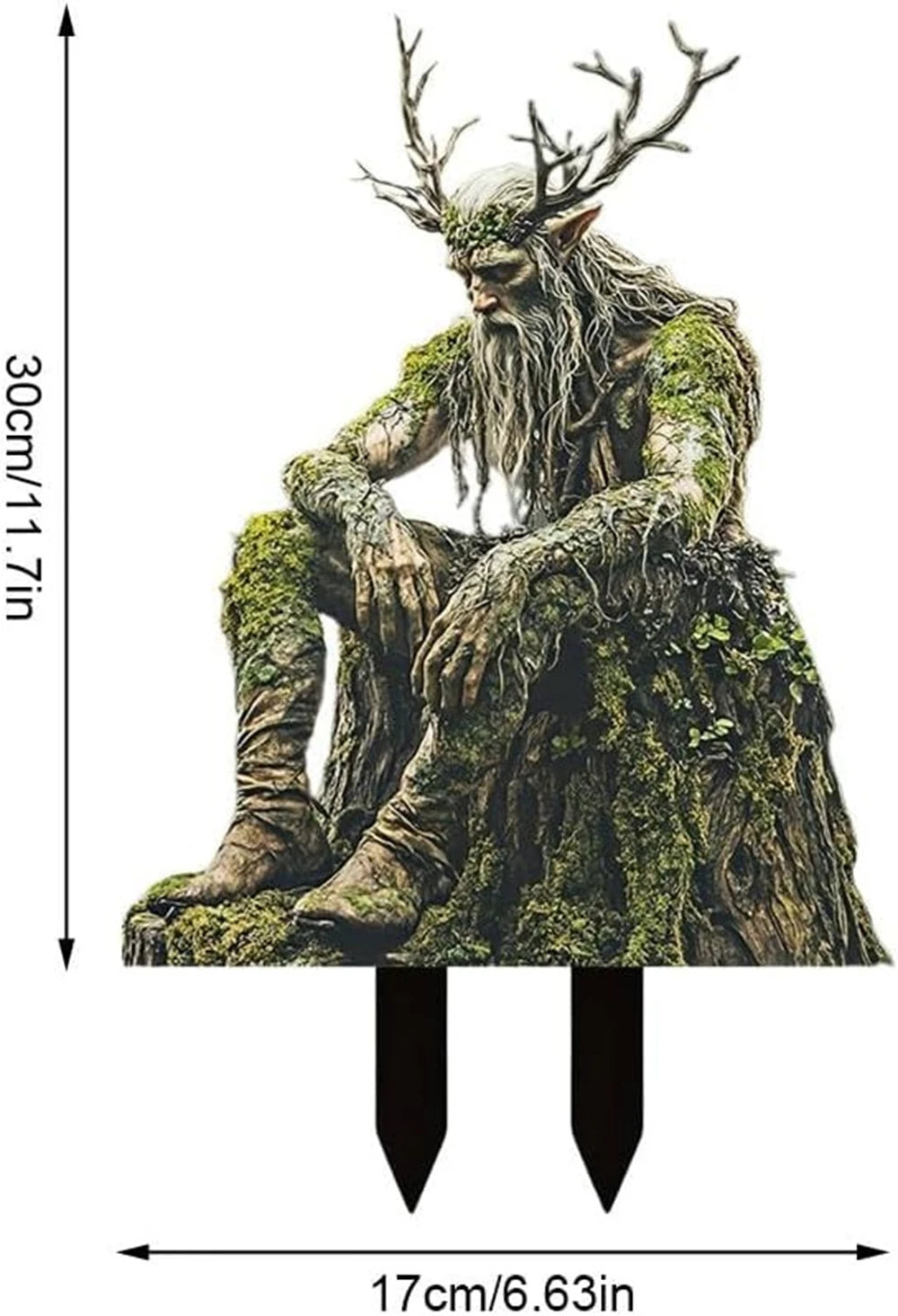 Garden Statues, Tree Elf Yard Sign Acrylic Ground Insert Waterproof Outdoor Decor