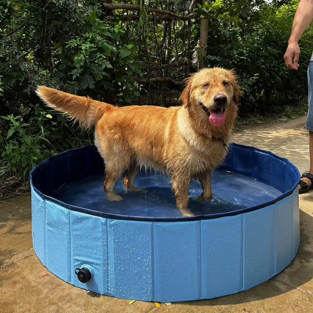 Foldable Pet Bathing Pool Dog Swimming Cat Sand Play Bath Tub Non-Inflatable Paddling Pool