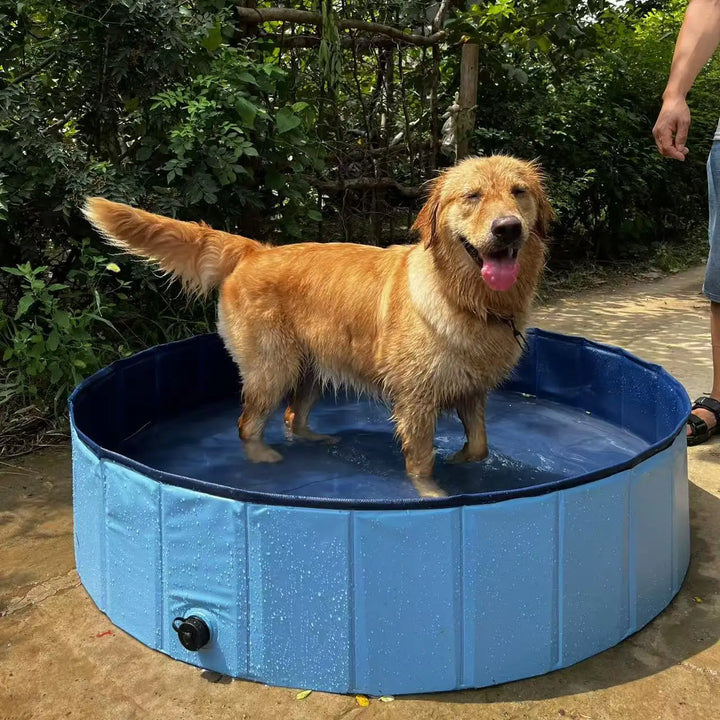 Foldable Pet Bathing Pool Dog Swimming Cat Sand Play Bath Tub Non-Inflatable Paddling Pool