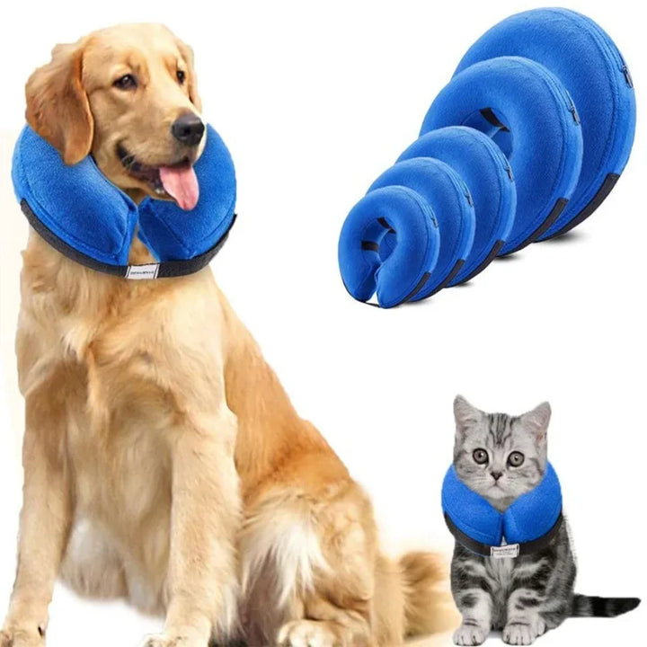 Soft Elizabethan Dog Cone Collar Inflatable Pet Recovery E-Collar for Small to Large Dogs And Cats Ideal for Surgery Recovery