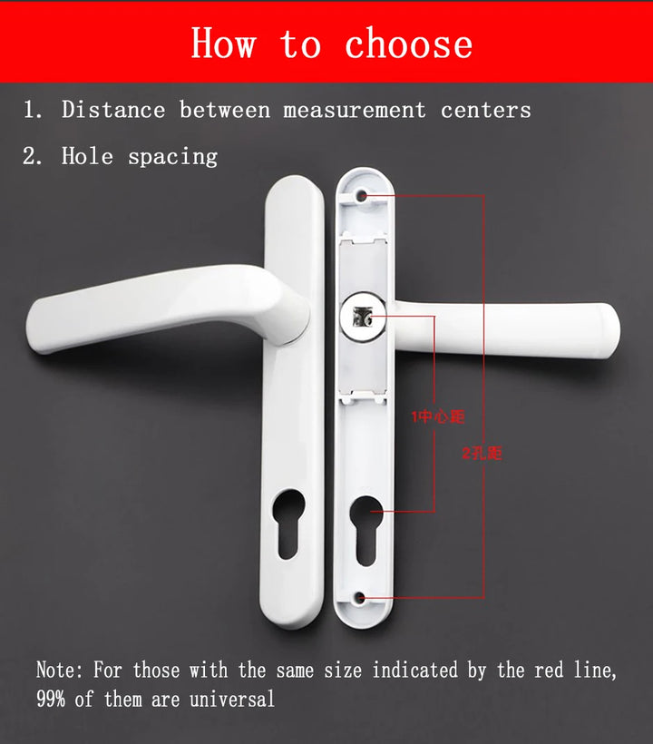 Broken Bridge 8525/9230 Series Screen Door Double Door Aluminum Alloy Black And White Gold And Silver High Low Door Lock Handle