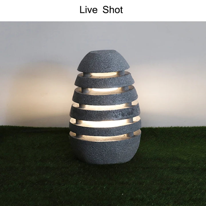 Japanese Style Zen Temple Outdoor Simulation Egg Light Garden Villa Courtyard Outdoor Waterproof Lamp Landscape Led Lawn Lamp