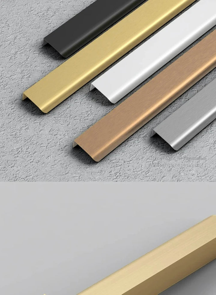 Hidden Cabinet Pulls Drawer Knobs Bedroom Door Handles Aluminum Alloy Kitchen Cupboard Door Pulls Furniture Handle Hardware