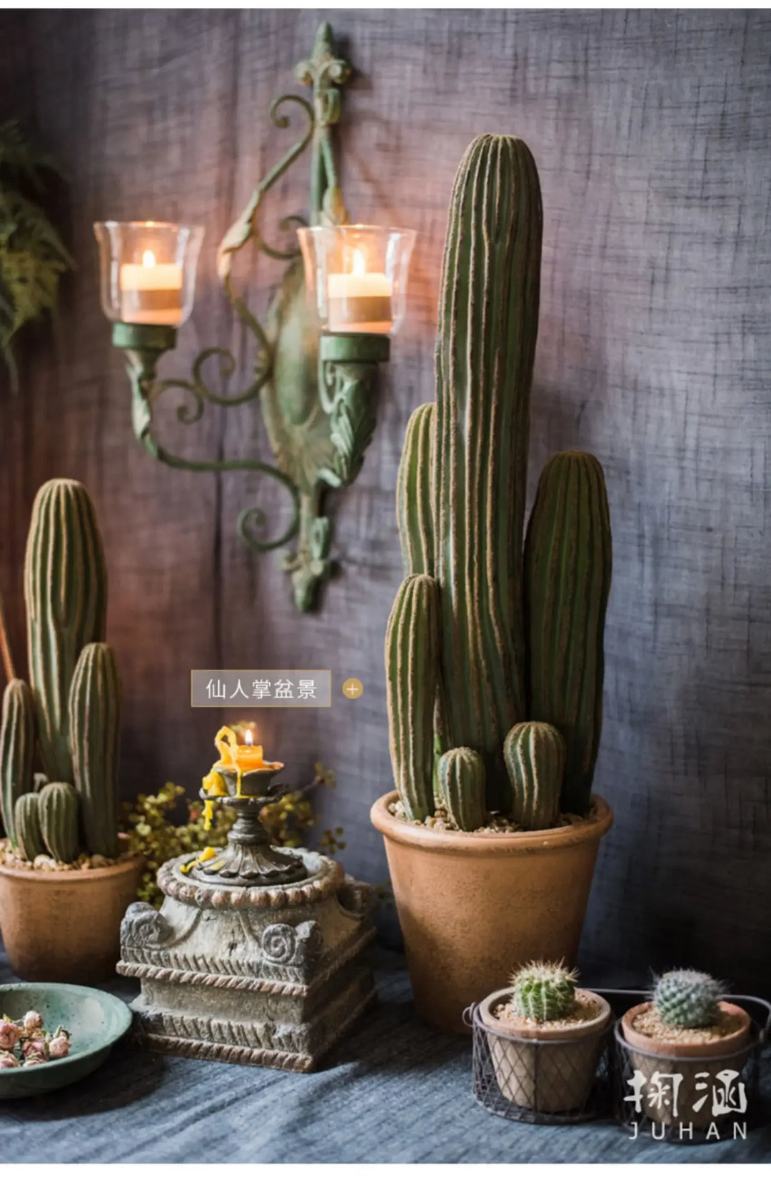 Juhan-Wall Hanging Candlestick, Wind Lamp, Retro Iron Art, Renovation Decoration, Grocery, Garden, Courtyard, French Style