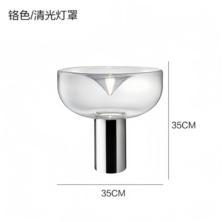 Nordic postmodern creative glass living room table lamp model room bedroom bedside lamp simple light luxury gold decorative lamp