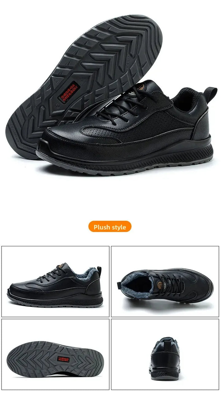 Electrician's Breathable Lightweight Insulated Shoes Men's Protective Work Shoes Anti-penetration Waterproof Non-slip Cotton Sho