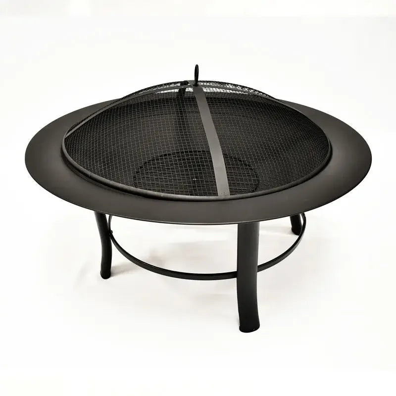Camping Fire Pit Bonfire Stove Bonfire Activity Wood Basket Black Garden  Wood Stove Heating Furnace With Baking Net