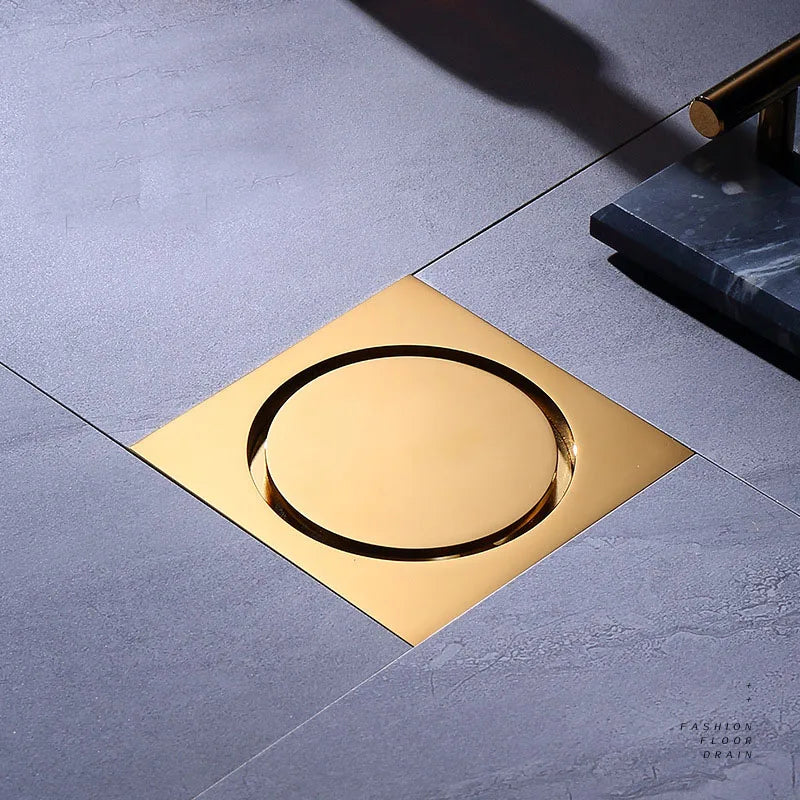 Brass Round Floor Drain Anti-Odor Valve Cover Shower Trap Drains for Kitchen Bathroom Laundry Room Bathroom Accessories