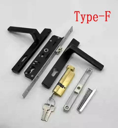 Broken Bridge 8525/9230 Series Screen Door Double Door Aluminum Alloy Black And White Gold And Silver High Low Door Lock Handle