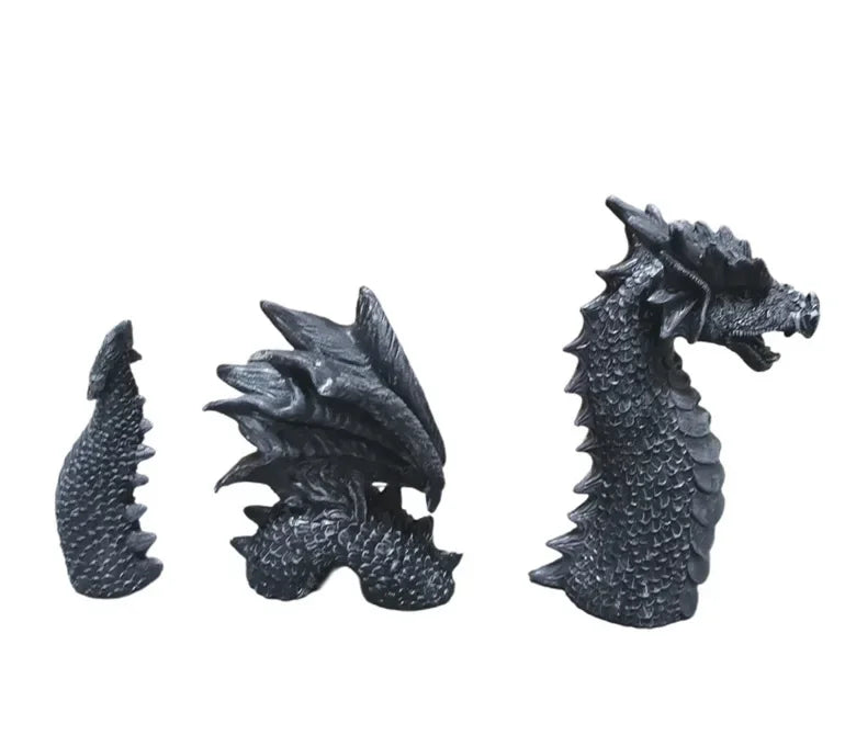 Dragon Resin Lawn Sculpture Gothic Fantasy Character Art Garden