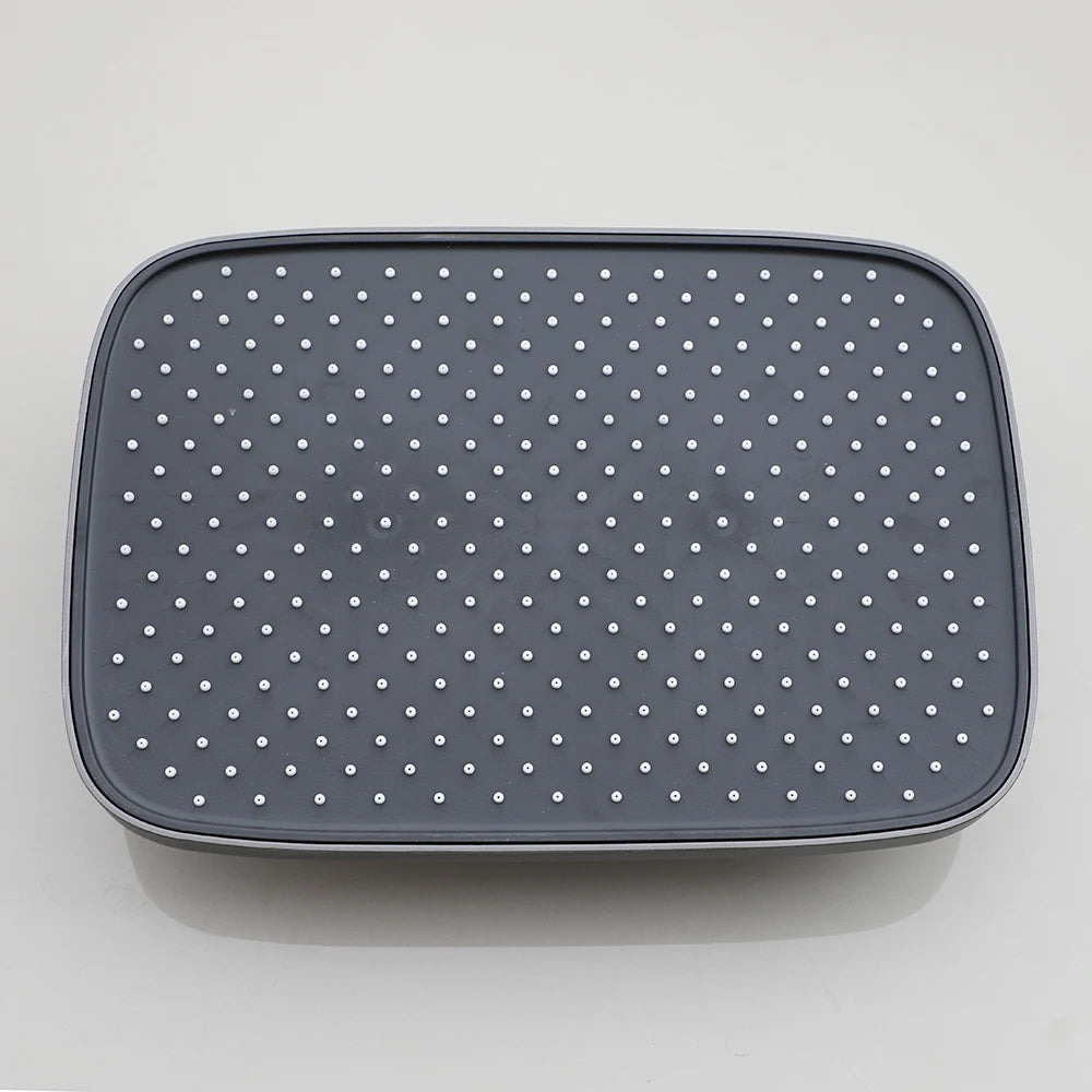 KEMAIDI Piano Key Shower Faucet Set Grey Shower System 4 Function Bathroom Rain Shower Combo Set Brass Bathtub Faucets Mixer