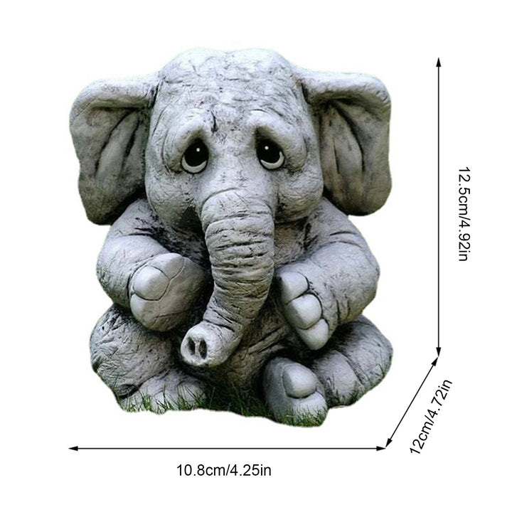 Garden Elephant Statues Outdoor Lightweight Cute Creative Ornament