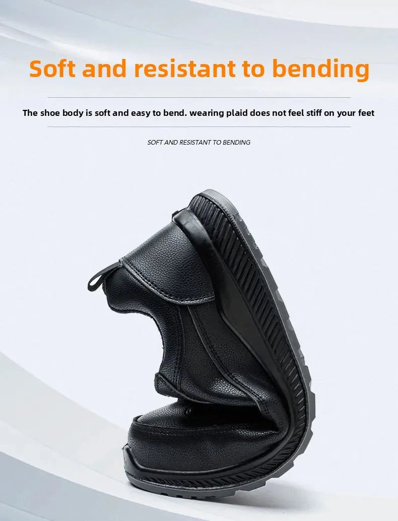 Electrician's Breathable Lightweight Insulated Shoes Men's Protective Work Shoes Anti-penetration Waterproof Non-slip Cotton Sho