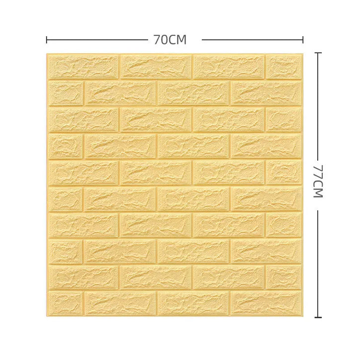 5/12PCS Self Adhesive Wallpaper Peel And Stick 3D Wall Panel Living Room Brick Stickers  Brick Paper Home Decor
