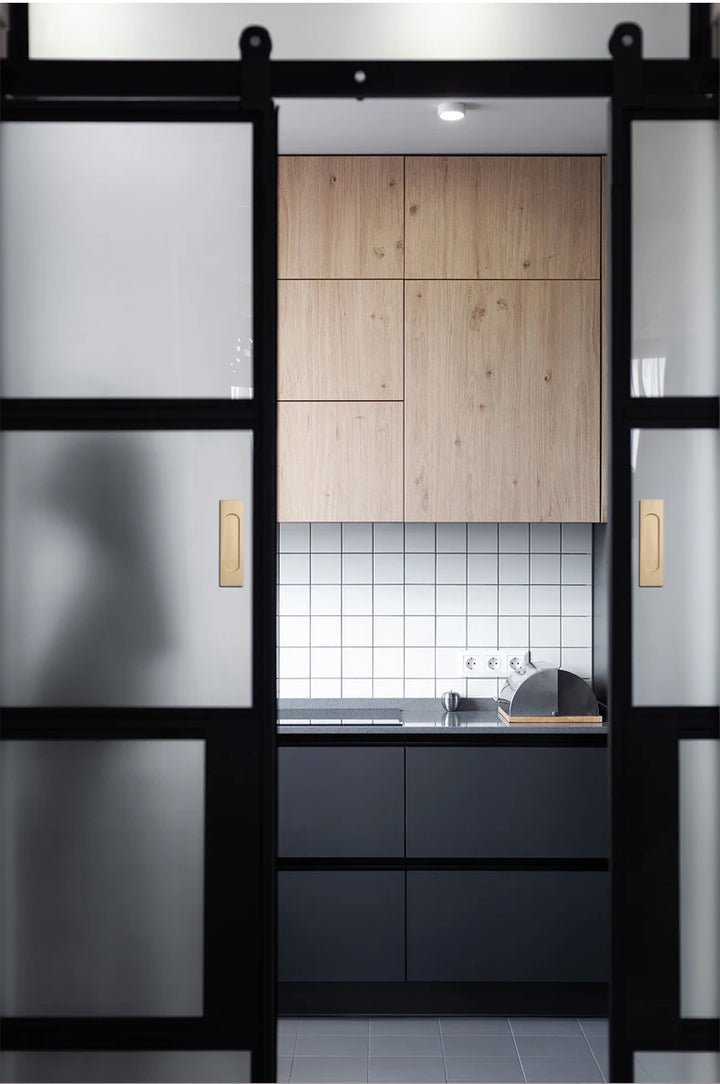 BON Paste sliding door handle kitchen door barn door aluminum door glass sliding door without punching sliding door fastener