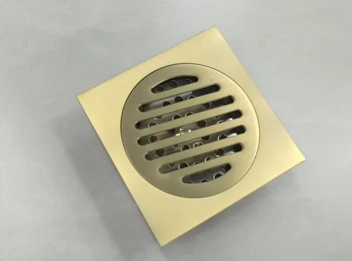 Brass Matte Black Square Style rolse gold Floor Drainer gold Waste drain Bathroom brushed nickel Shower Drain DR087
