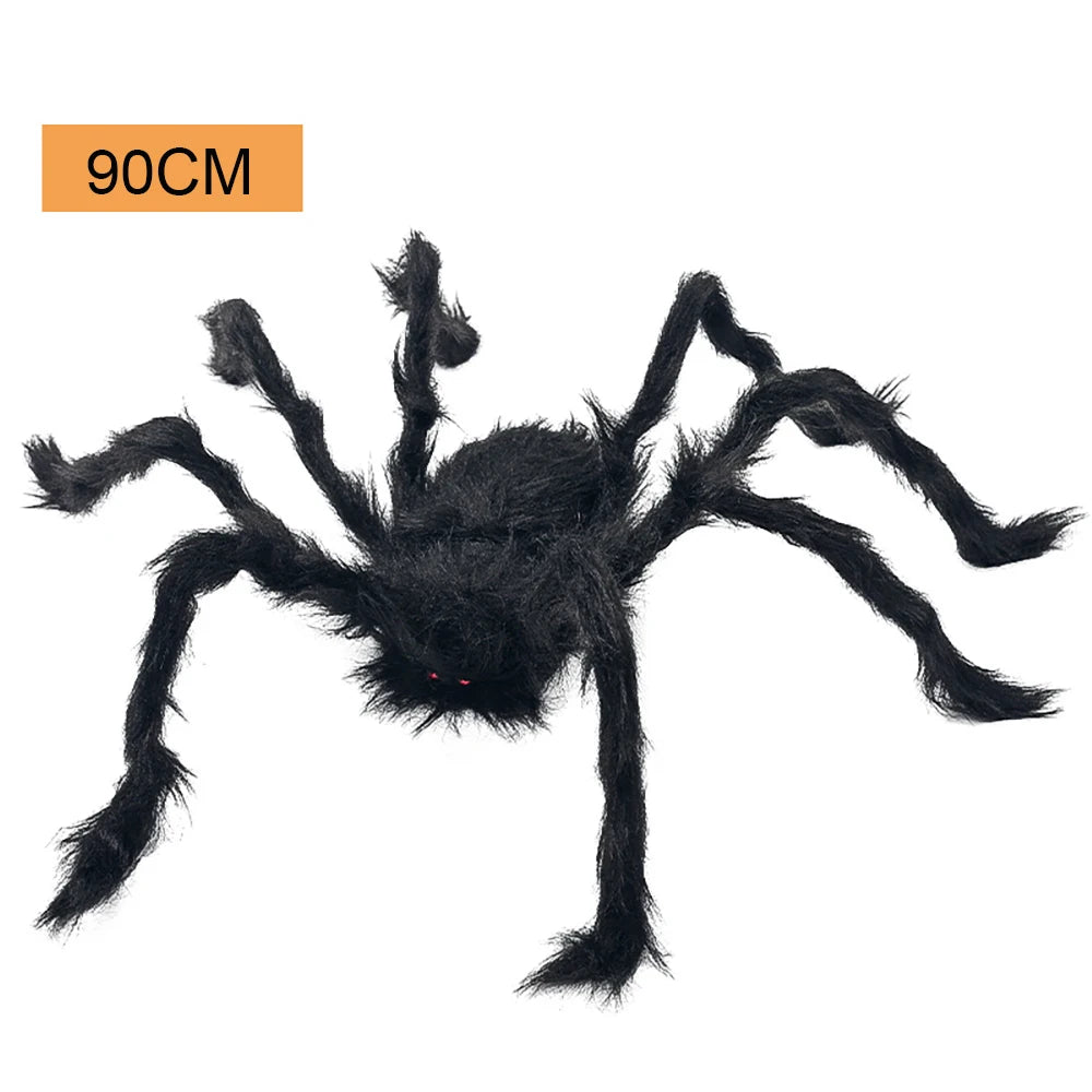 Large Black Spider for Halloween, giant spider decoration, professional accessories, for outdoor yard, scary decoration