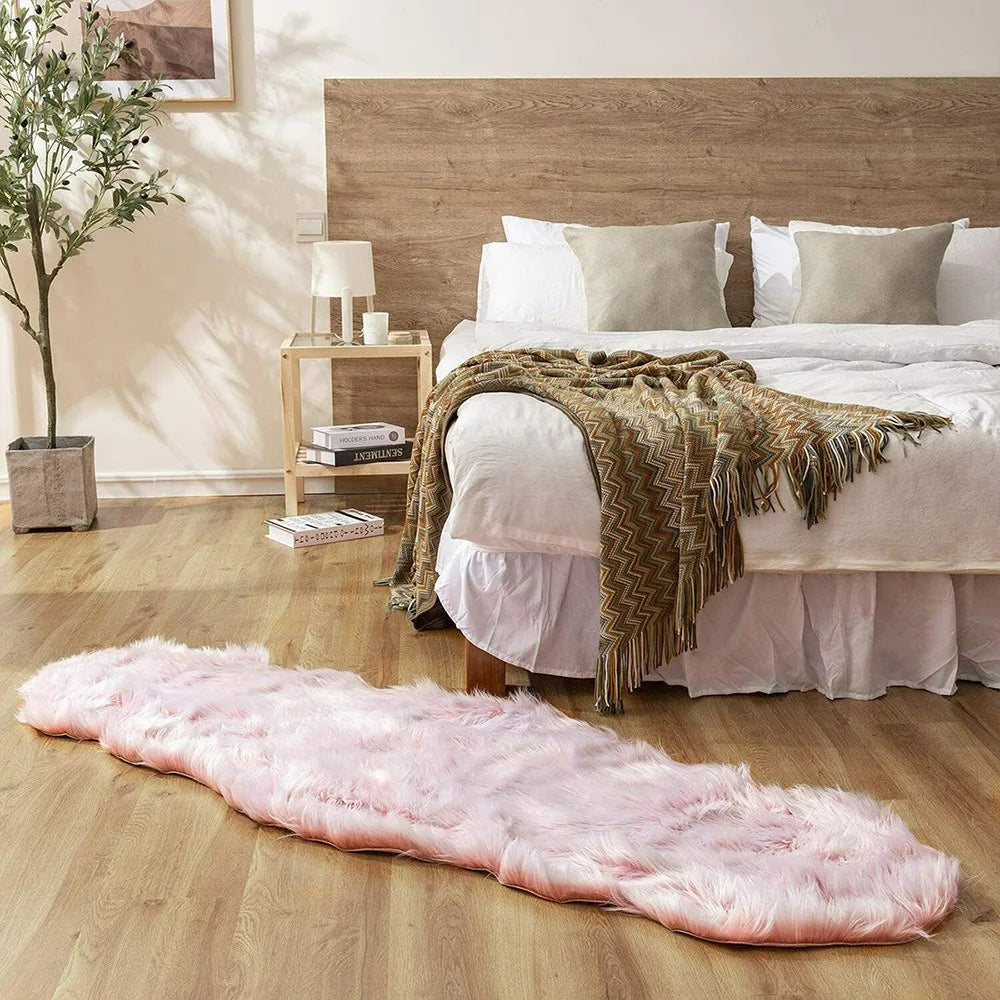 Imitation Sheepskin Carpet Fluffy Plush Rugs Kids Luxury Fur Bedroom Bedside Carpet Living Room Sofa Area Rug Faux Wool Carpet