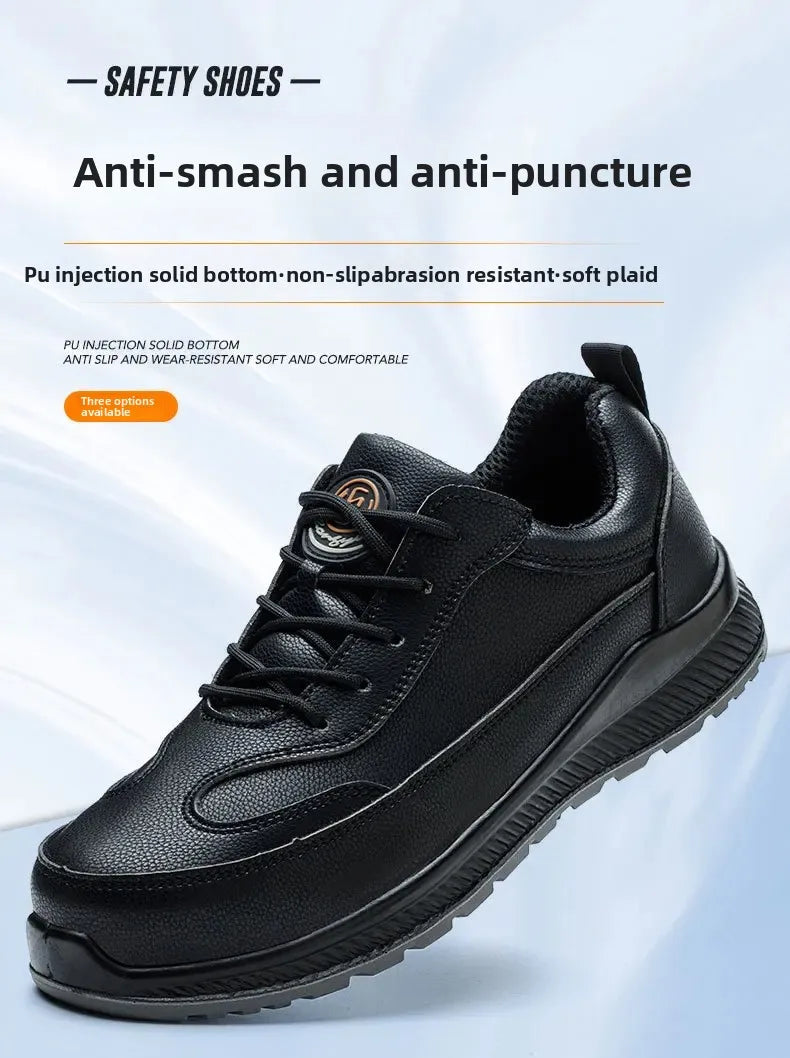 Electrician's Breathable Lightweight Insulated Shoes Men's Protective Work Shoes Anti-penetration Waterproof Non-slip Cotton Sho