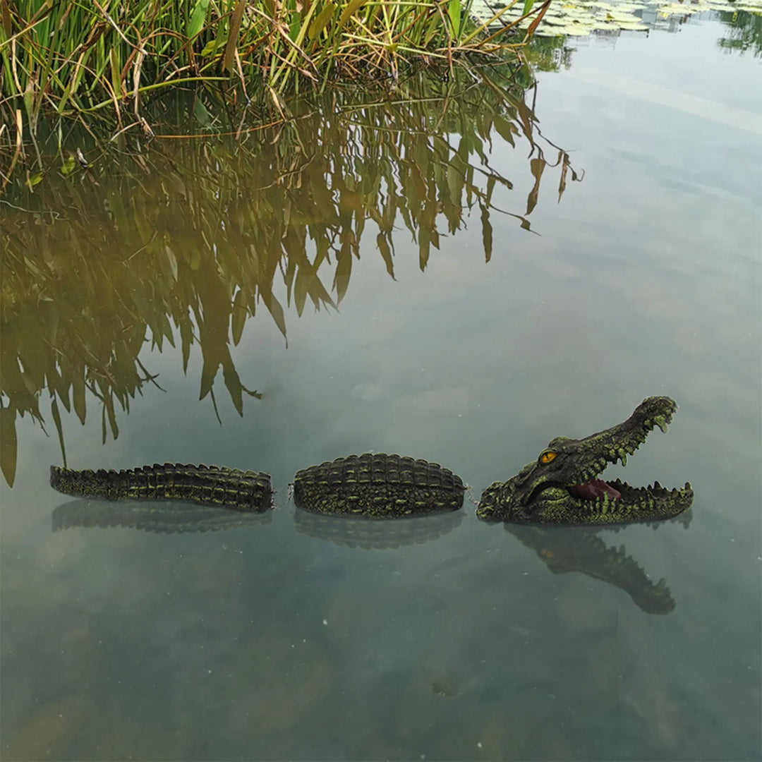 Crocodiles Head Decoy For Pool,Resin For Swimming Pool And Pond,Deterrent Ducks,Outdoor Garden Pond Decor