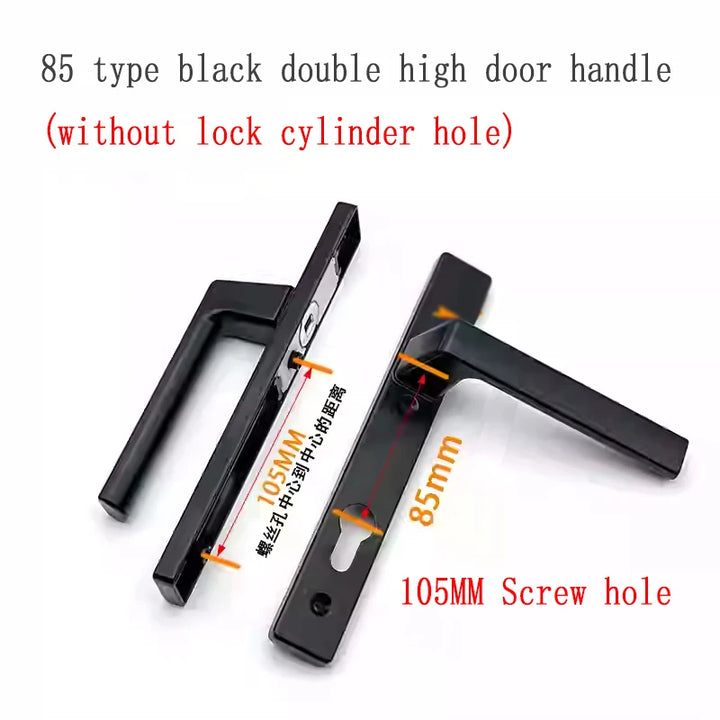 Broken Bridge 8525/9230 Series Screen Door Double Door Aluminum Alloy Black And White Gold And Silver High Low Door Lock Handle