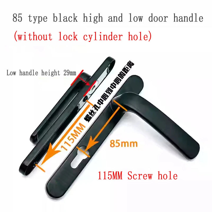 Broken Bridge 8525/9230 Series Screen Door Double Door Aluminum Alloy Black And White Gold And Silver High Low Door Lock Handle