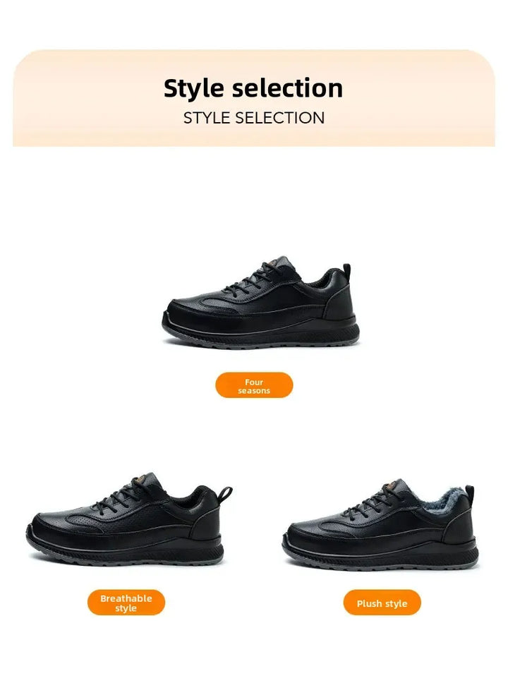 Electrician's Breathable Lightweight Insulated Shoes Men's Protective Work Shoes Anti-penetration Waterproof Non-slip Cotton Sho