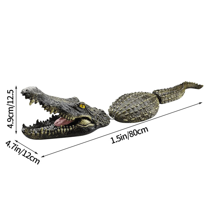 Crocodiles Head Decoy For Pool,Resin For Swimming Pool And Pond,Deterrent Ducks,Outdoor Garden Pond Decor