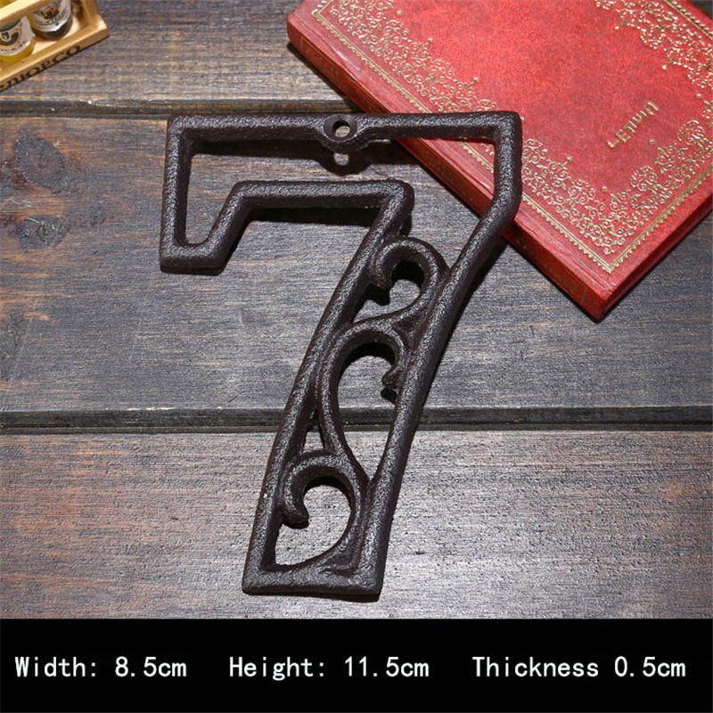 8cm Cast Iron Door Number