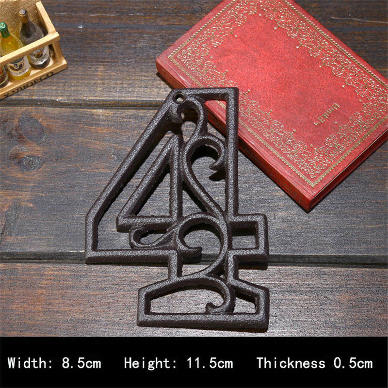 8cm Cast Iron Door Number