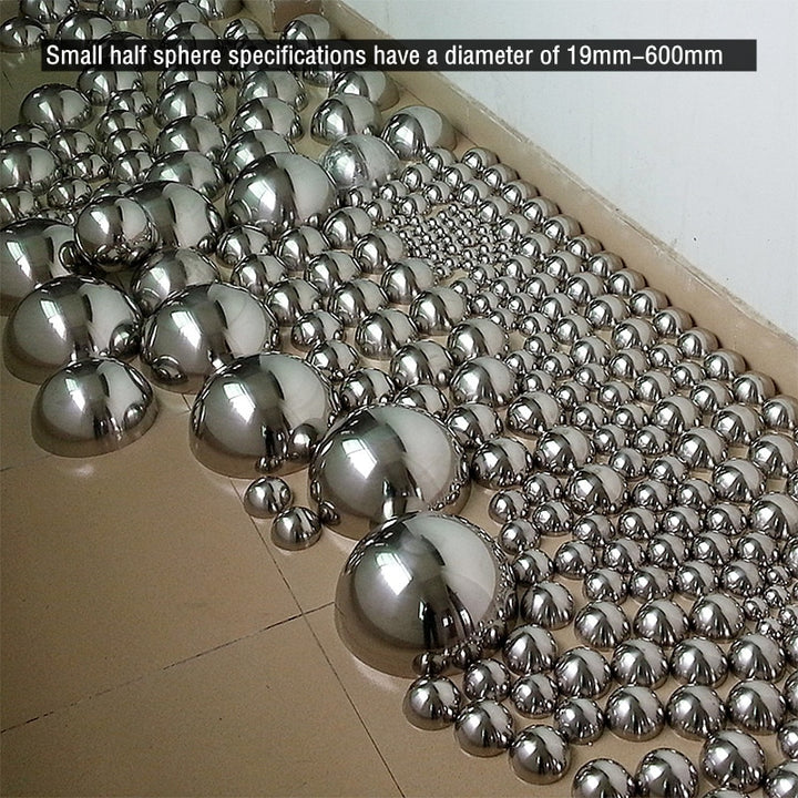 Diameter 19mm-600mm 304 material 1.5mm thick stainless steel hemispherical mirror hollow Garden Art