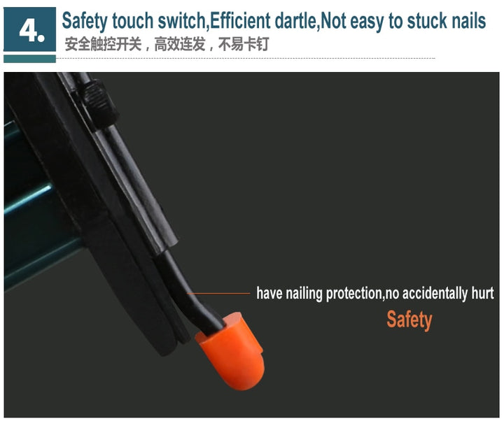 FUJIWARA 3-in-1 Carpenter Pneumatic Nail Gun 18Ga/20Ga Wood Air Stapler F10-F50, T20-T50, 440K Nails