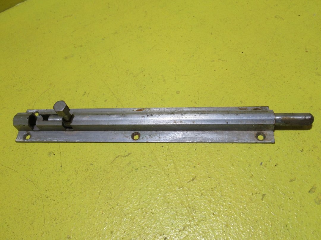 Brush Chrome & Antique Brass Slightly Rounded Slide Bolt   100L x 25W