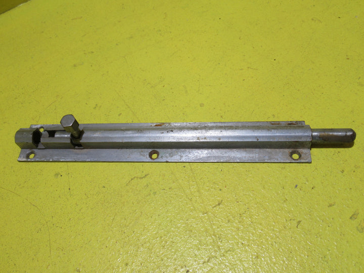 Brush Chrome & Antique Brass Slightly Rounded Slide Bolt   100L x 25W