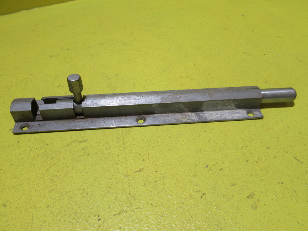 Brush Chrome & Antique Brass Slightly Rounded Slide Bolt   100L x 25W