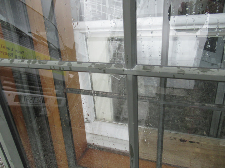 Large 3 Lite Green Aluminium Window   3000W x 1200H x 120D