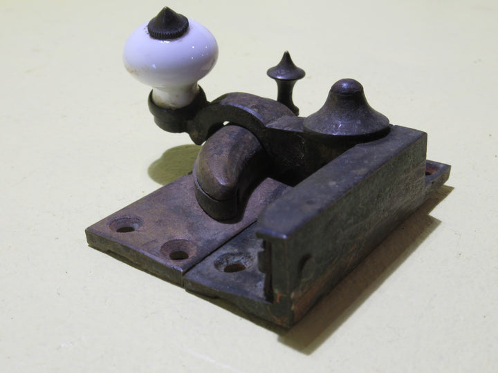 Brass and Porcelain Fitch Fastener   70L x 25W