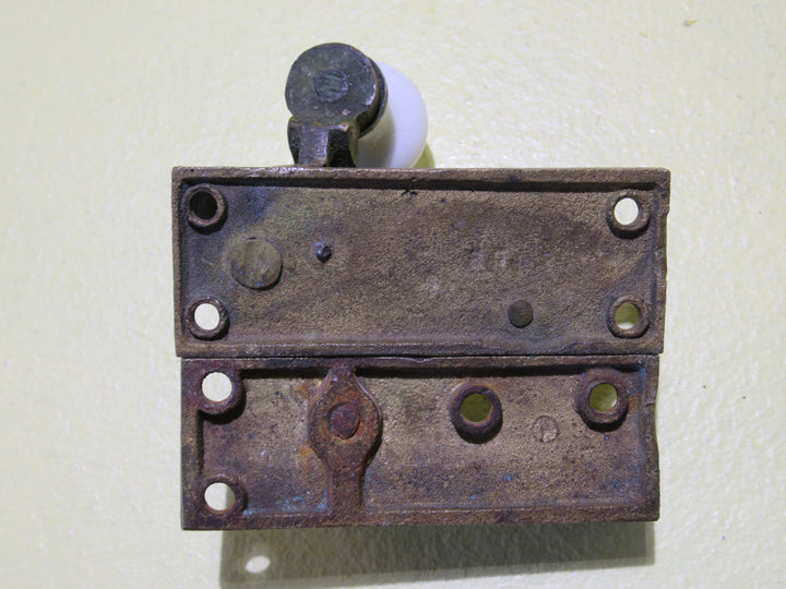 Brass and Porcelain Fitch Fastener   70L x 25W