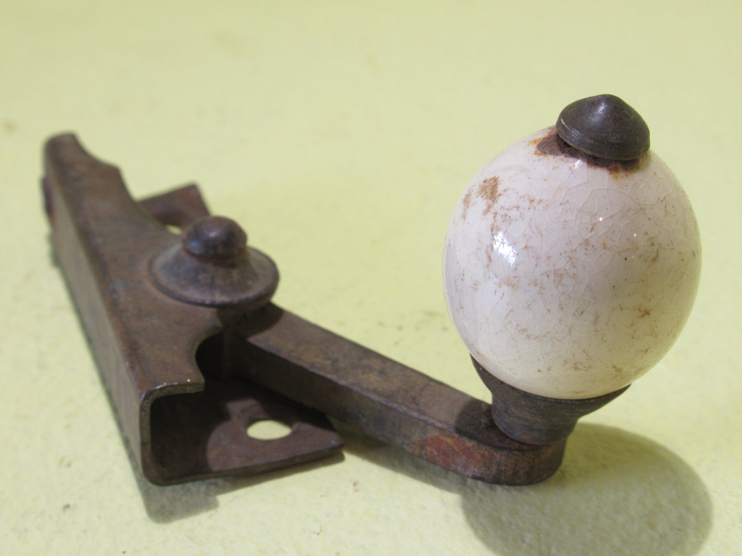 Brass & Cream Porcelain Fitch Fastener (Top Half Only)   67L x 23W