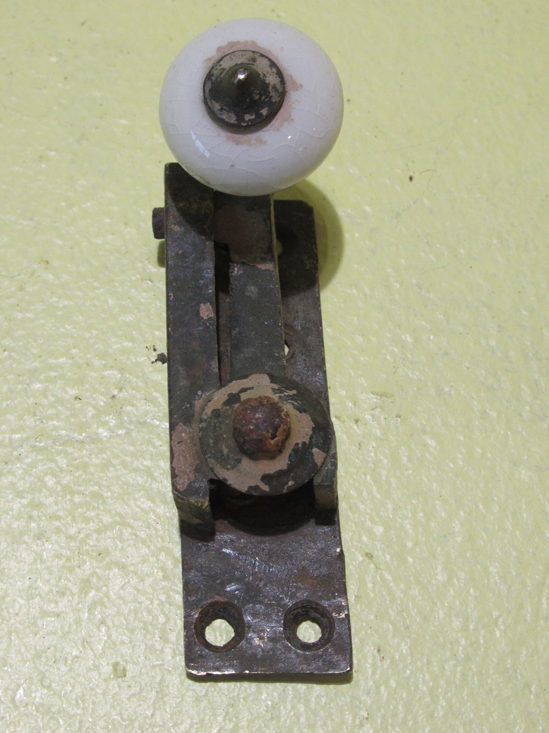 Brass & Cream Porcelain Fitch Fastener (Top Half Only)   67L x 23W