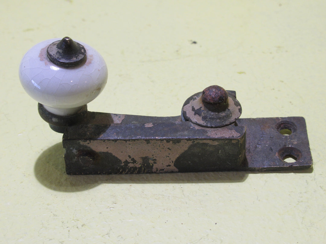 Brass & Cream Porcelain Fitch Fastener (Top Half Only)   67L x 23W